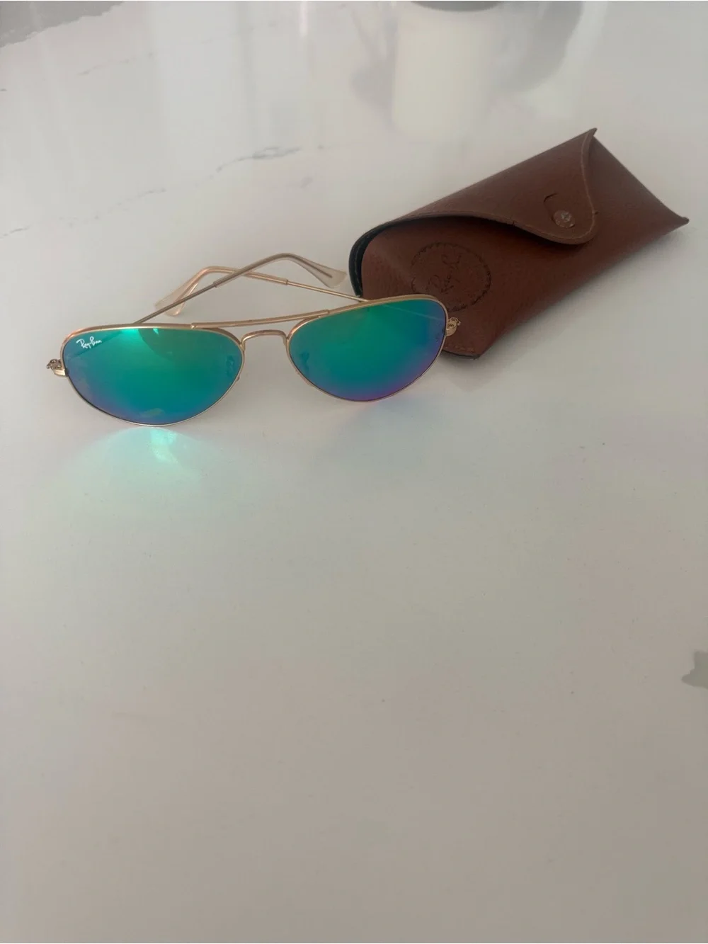 Ray-Ban Aviators | Flash Lenses - Gradient | Gold